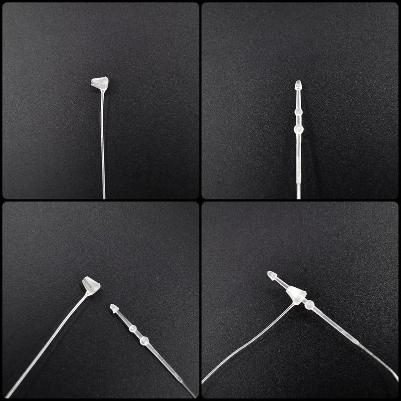 SHRJ 2000Pcs Plastic Fastener Hang Tag Snap Lock White for Retail Store Accessory Price Pins (3 Inch) - Image 3